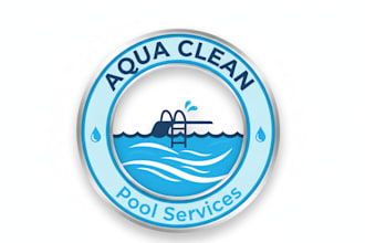 provide professional pool logo design for you only 24 hrs