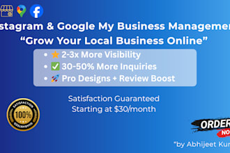manage instagram and facebook and help to grow organically