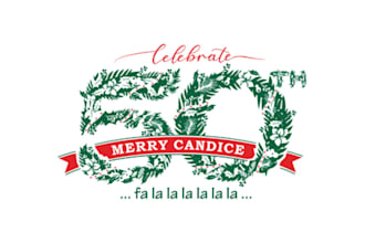 create a contemporary christmas logo for your business or brand
