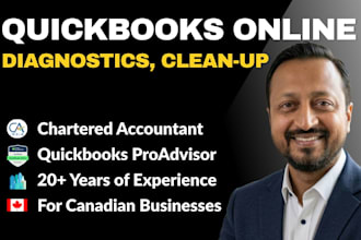 do health check up and clean up of books in quickbooks online for canada