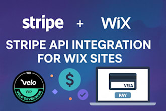 integrate stripe API and build custom payment solutions for your wix website