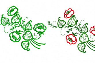 do professional embroidery digitizing logo to embroidery dst pes