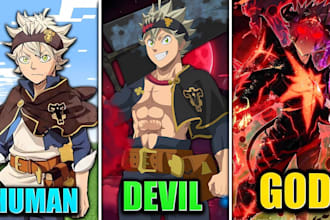 make eye catching anime thumbnail for you