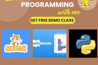 teach programming from mit scratch to advance level like python, c plus , html