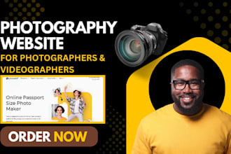 create a photography, wedding and portfolio website with gallery and booking