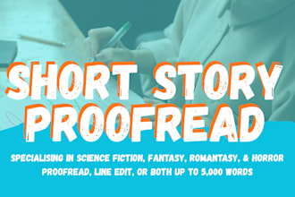 proofread or line edit your short story