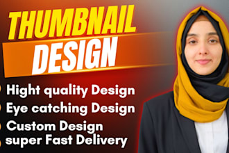 design best modern and unique clickbait youtube video thumbnail