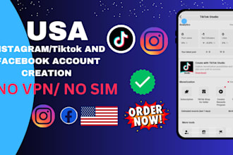 create usa instagram account usa tiktok account for you without vpn