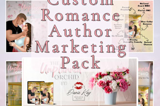create custom romance book marketing graphics