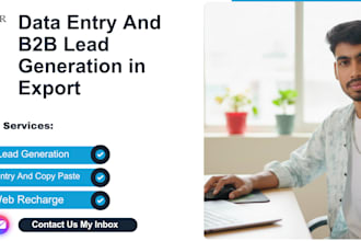 data entry operator and target b2b lead generation in expert