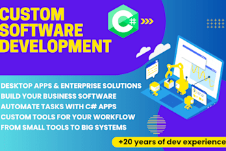 develop custom c sharp software, full software solutions and desktop tool