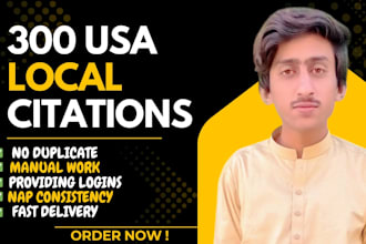 do top 300 USA local citations and directory submission