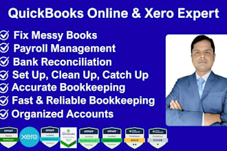 do clean bookkeeping, bank reconciliation and payroll management qbo and xero