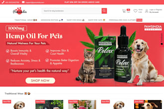 design pet shopify store pet care website pet food website