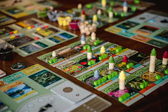 create a custom board game concept, rulebook, and digital prototype