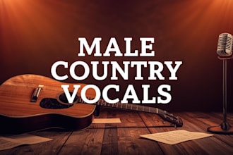 be your male country singer for pop, blues, folk and heartfelt ballads