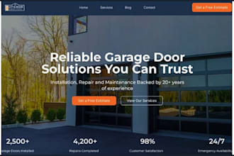 garage door website garage door repair garage door installation landing page