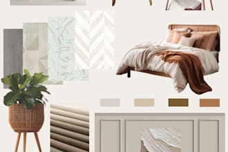 custom moodboard design for interior and creative projects