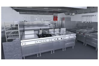 do 3d kitchen design, dinning space, 3d restaurant, 3d store
