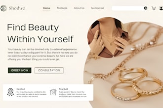 design jewelry website jewelry shopify store fashion store jewelry store
