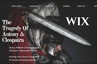 design wix actor theater cinema film website streaming influencer site festival