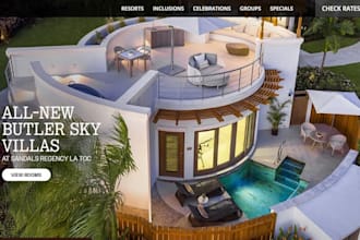 build glamping website luxury hotel booking camping cabins airbnb resort website