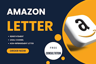 letter of non infringement to appeal your amazon listings, legal counsel letter