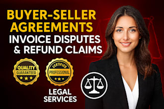 write buyer seller agreements invoice dispute letters and refund claim contract