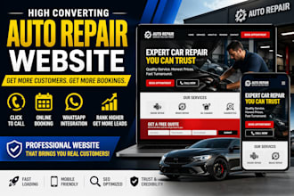 build a high converting auto repair website car repair website