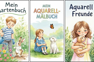illustriere aquarellkunst für kinderbuch und geschichtenbuch