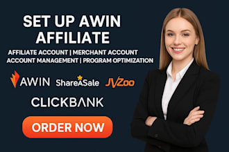 manage, setup, optimize awin affiliate or merchant account