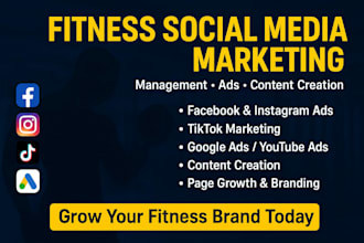 be your fitness social media marketing manager for wellness, health meta ads
