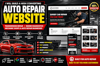 build an auto repair website for transmission repair engine diagnostics