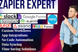 zapier expert n8n google form slack formstack klaviyo asana zoho forms xero
