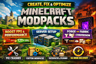 create fix and optimize minecraft modpacks server setup forge to fabric mods