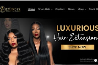 hair extension website hair salon hair extension store dropshipping store