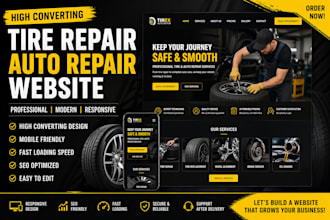 build a high converting tire repair autorepair website mechanic website tire