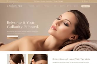 design massage website, spa medspa website, massage saloon or beauty website