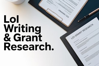 write a compelling loi and conduct targeted grant research