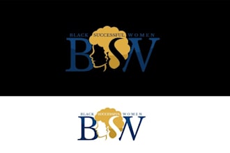 design upscale successful black woman logo