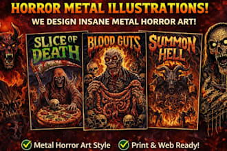 do 70s 80s horror comic retro vintage vhs poster comic illustration dark art
