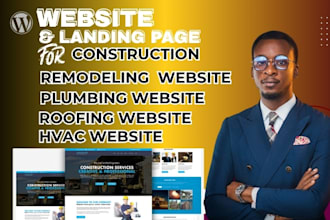 design and redesign hvac, plumbing roofing construction website and landing page