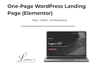 build a high converting one page wordpress landing page with elementor