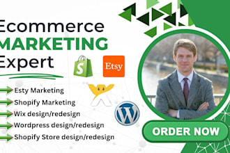 boost shopify marketing store sales, manage etsy, wix, wordpress website sales