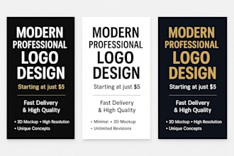 design modern professional logo for your business