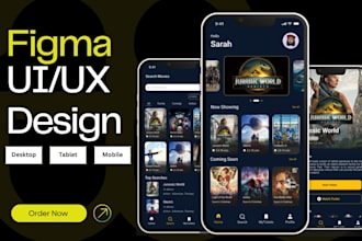do website design and mobile app design using figma