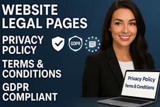 create gdpr privacy policy, terms and conditions, and website legal pages