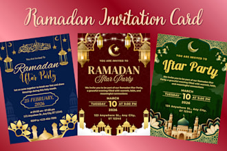 do ramadan, iftar, eid mubarak invitation card, greeting cards