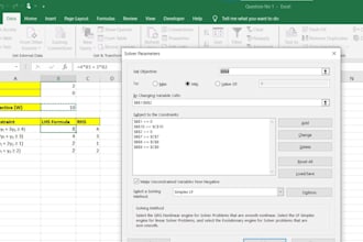 solve linear programming and operation research problem with excel solver,lingo