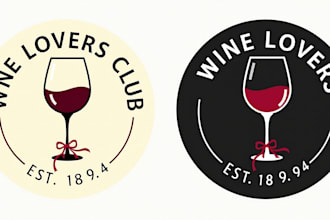 design awesome wine lovers club logo just in 12 hours